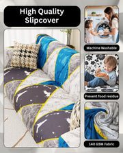 Lukzer Polyester Sofa Cover - Colorful Marble (SC-033-01)