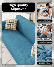 Lukzer Polyester Sofa Cover Blue Lining (SC-022-01)
