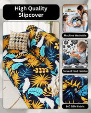 Lukzer Polyester Sofa Cover Yellow Flower (SC-018-01)