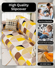 Lukzer Polyester Sofa Cover - New Multicolor (SC-043-01)