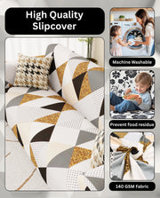 Lukzer Polyester Sofa Cover - Prism Dotted (SC-045-01)