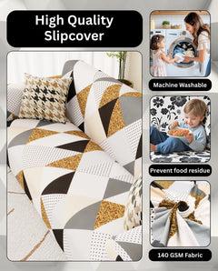 Lukzer Polyester Sofa Cover - Prism Dotted (SC-045-01)