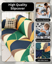 Lukzer Polyester Sofa Cover - Geometric (SC-036-01)