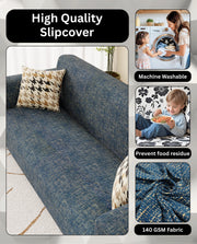 Lukzer Polyester Sofa Cover  Yellow Lining (SC-025-01)