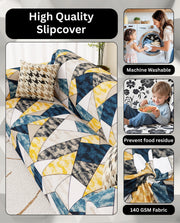 Lukzer Polyester Sofa Cover - Prism Yellow (SC-047-01)