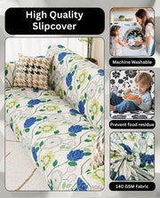 Lukzer Polyester Sofa Cover Multi Flower (SC-011-01)