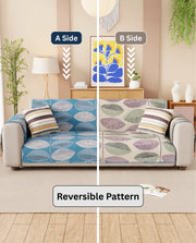 Lukzer Reversible Quilted Sofa Mat with Arms Ocean Breeze (SC-183-01/A)