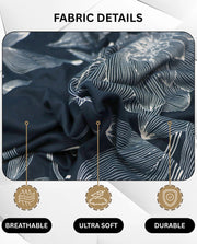 Lukzer Polyester Sofa Cover - Blue Dahlia (SC-003-01)