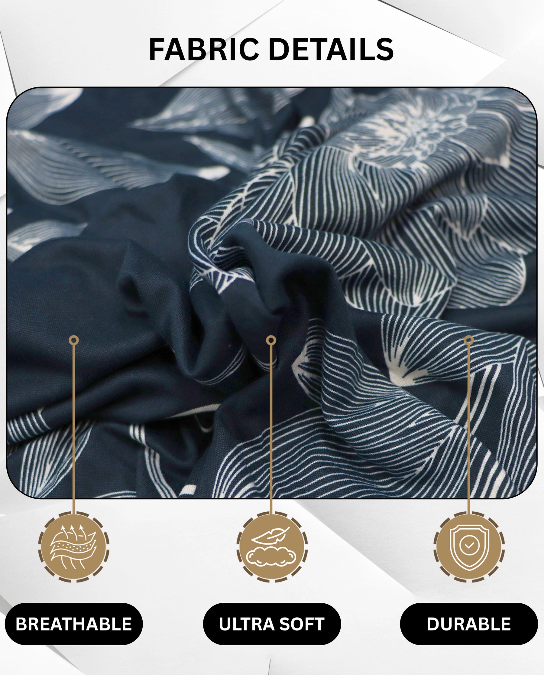 Lukzer Polyester Sofa Cover - Blue Dahlia (SC-003-01)