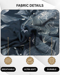 Lukzer Polyester Sofa Cover - Blue Dahlia (SC-003-01)