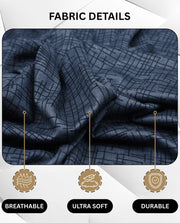 Lukzer Polyester Sofa Cover  Dark Blue Lining (SC-023-01)