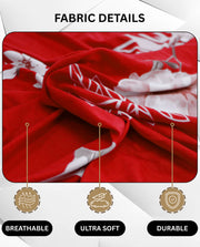 Lukzer Polyester Sofa Cover Red Flower (SC-014-01)