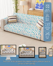 Lukzer Reversible Quilted Sofa Mat with Arms Ikat Rose (SC-203-01)