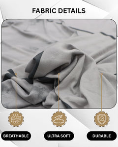 Lukzer Polyester Sofa Cover - Grey Marble (SC-039-01)