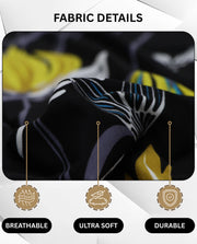 Lukzer Polyester Sofa Cover Yellow Lotus (SC-019-01)