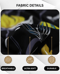 Lukzer Polyester Sofa Cover Yellow Lotus (SC-019-01)