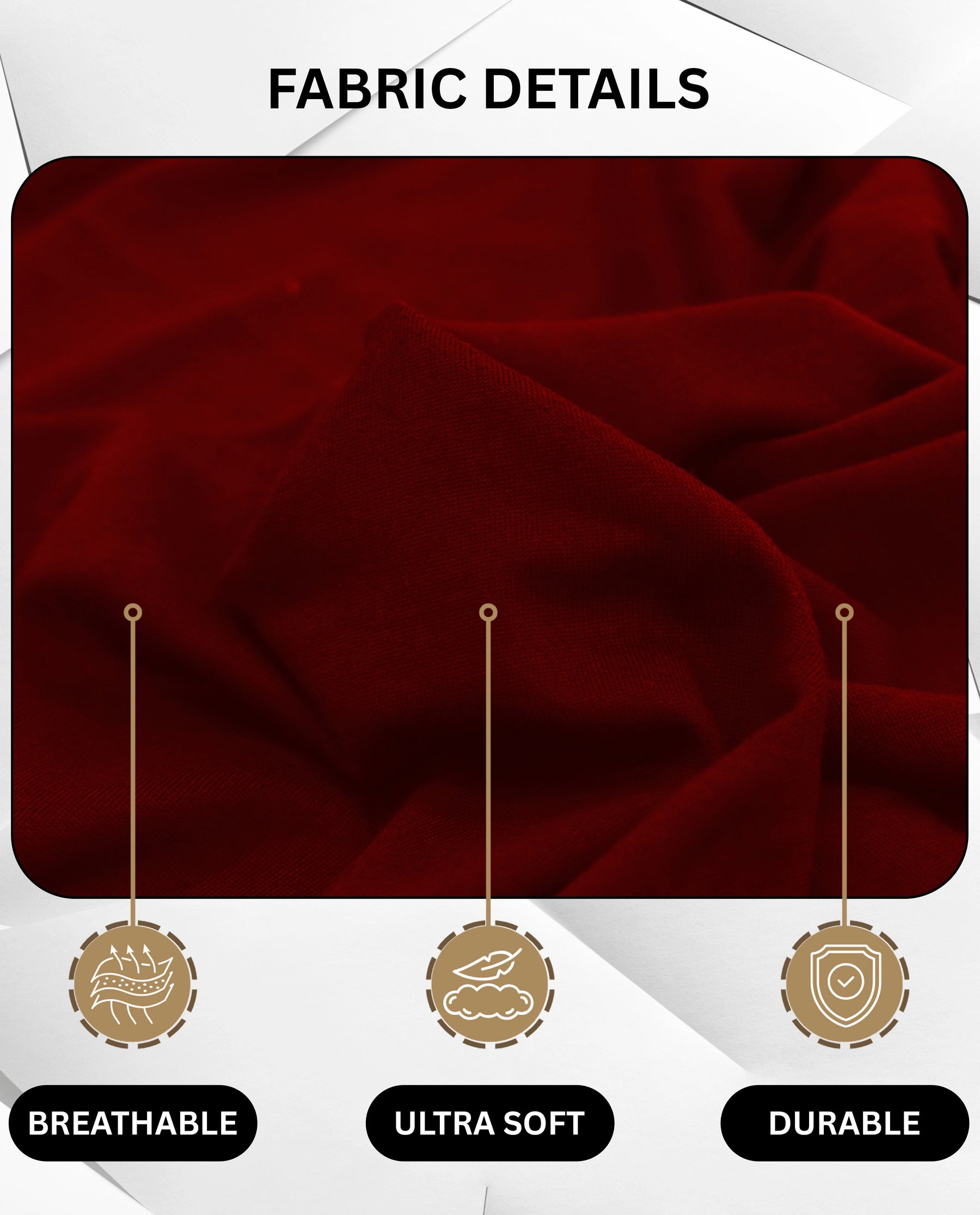 Lukzer Polyester Sofa Cover Wine Red (SC-049-01)