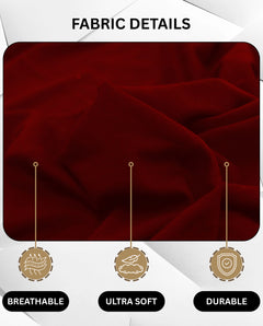 Lukzer Polyester Sofa Cover Wine Red (SC-049-01)