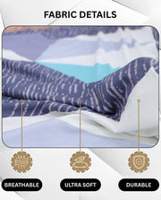 Lukzer Polyester Sofa Cover - Prism Light Blue (SC-046-01)