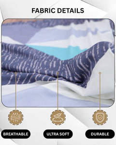 Lukzer Polyester Sofa Cover - Prism Light Blue (SC-046-01)