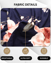 Lukzer Polyester Sofa Cover - Floral Print (SC-005-01)