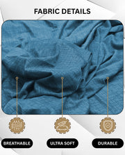 Lukzer Polyester Sofa Cover Blue Lining (SC-022-01)