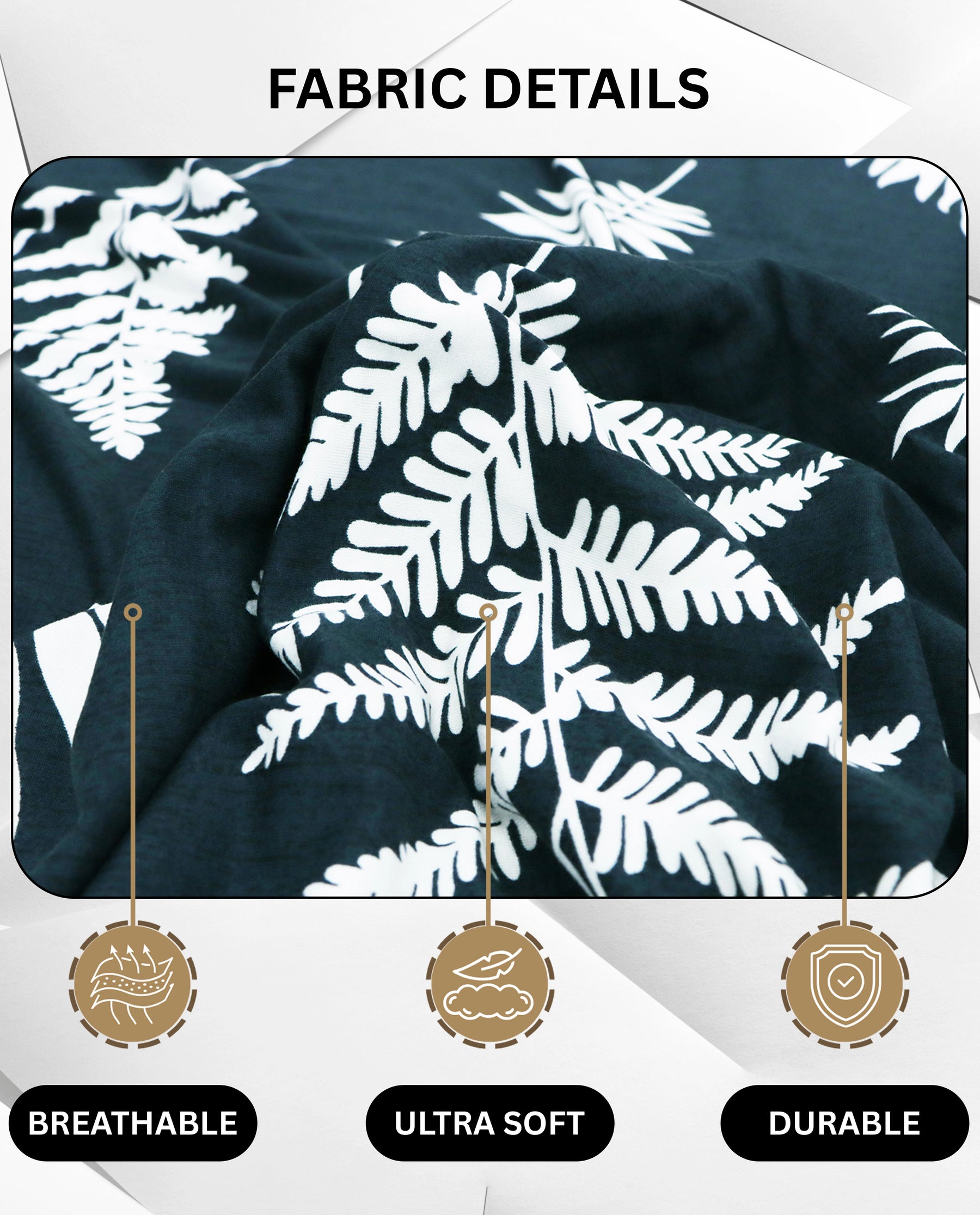 Lukzer Polyester Sofa Cover Leaf Stem (SC-007-01)