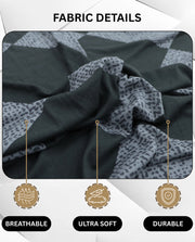 Lukzer Polyester Sofa Cover - Grey Diamond (SC-038-01)