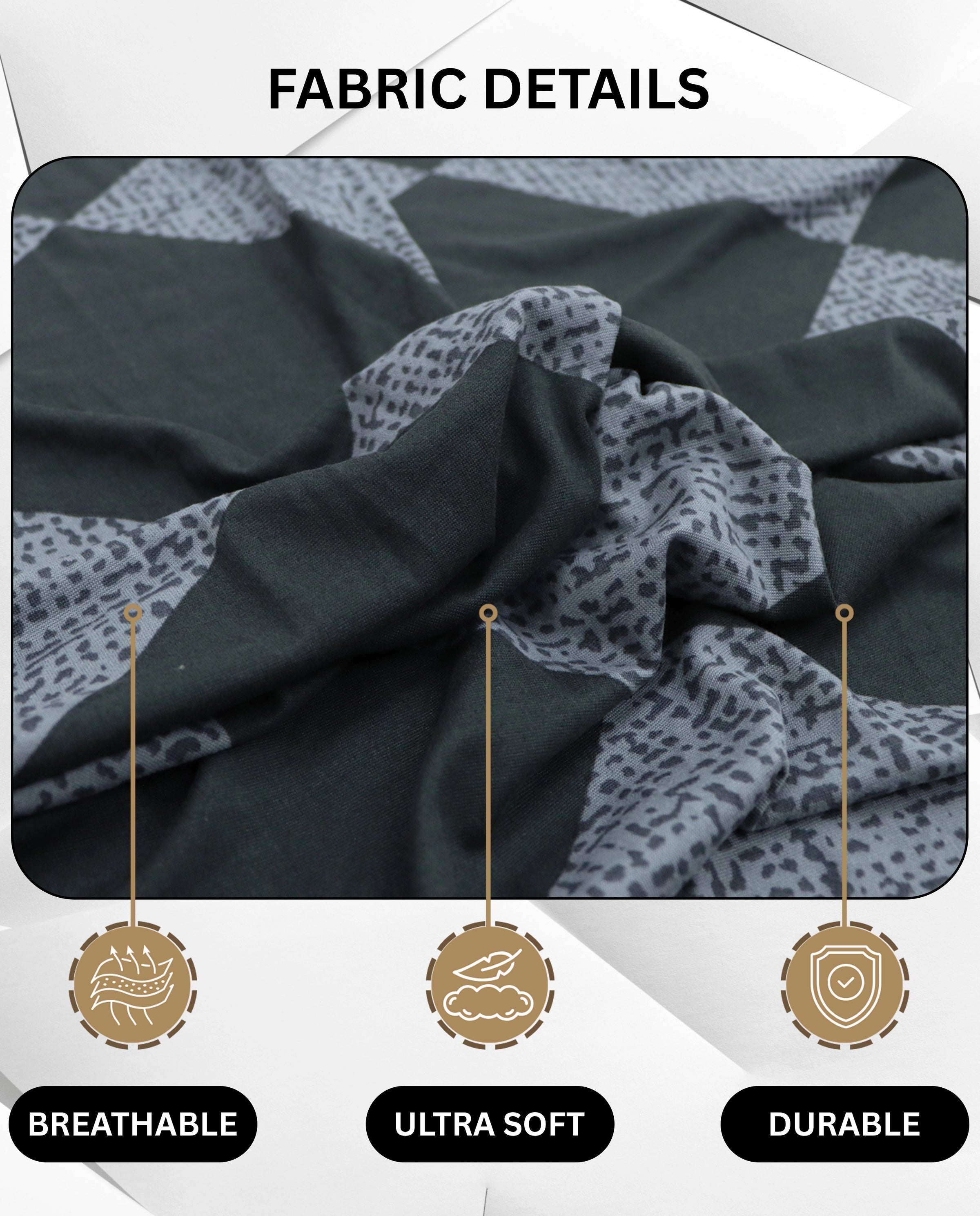Lukzer Polyester Sofa Cover - Grey Diamond (SC-038-01)