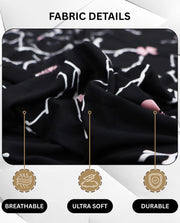 Lukzer Polyester Sofa Cover - Black Stem (SC-001-01)