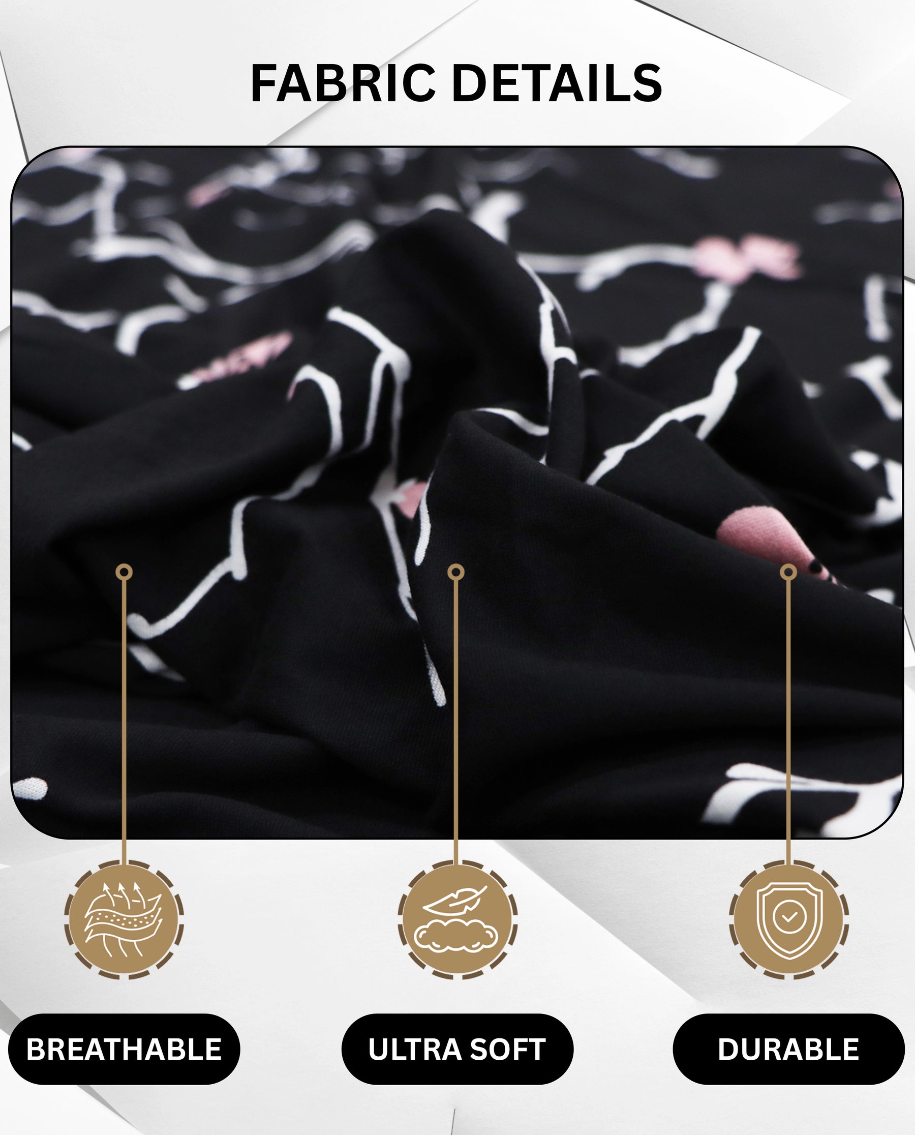 Lukzer Polyester Sofa Cover - Black Stem (SC-001-01)