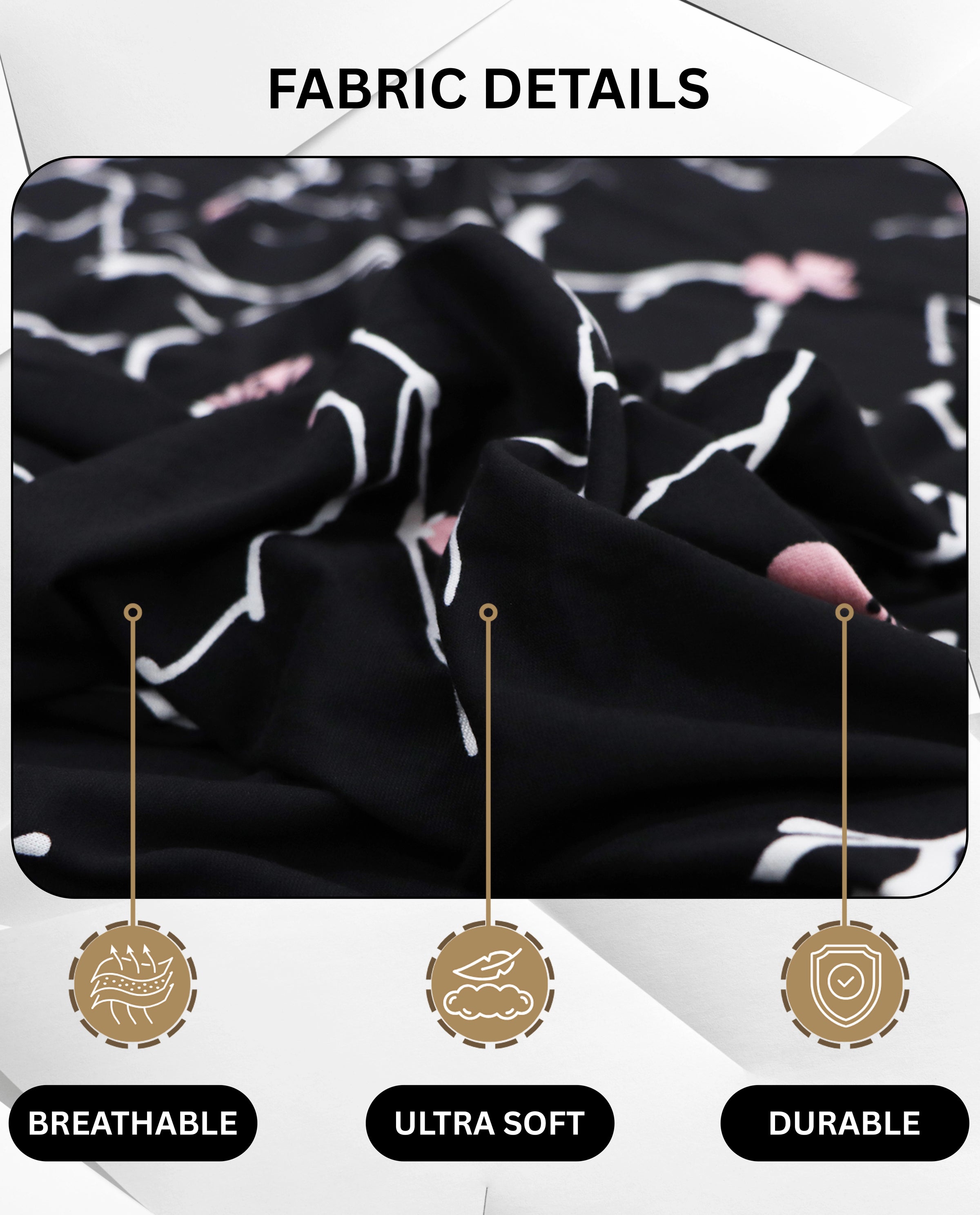 Lukzer Polyester Sofa Cover - Black Stem (SC-001-01)