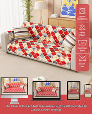 Lukzer Reversible Quilted Sofa Mat with Arms Dessert Jewel (SC-202-01)