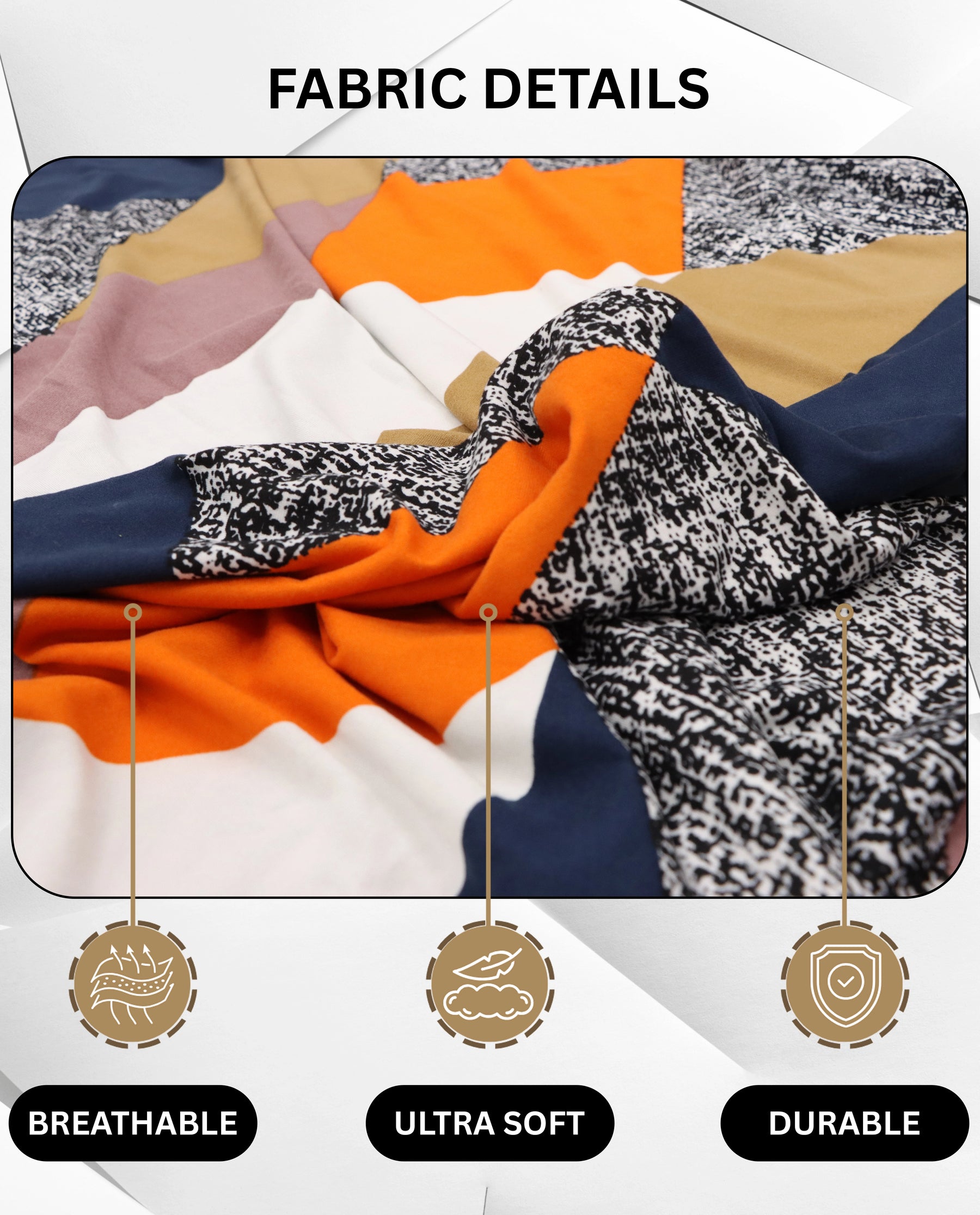 Lukzer Polyester Sofa Cover - Multicolor (SC-044-01)