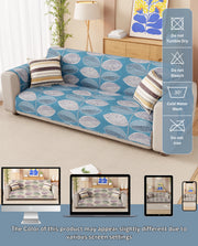 Lukzer Reversible Quilted Sofa Mat with Arms Ocean Breeze (SC-183-01/A)