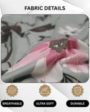 Lukzer Polyester Sofa Cover Pink Flower (SC-013-01)