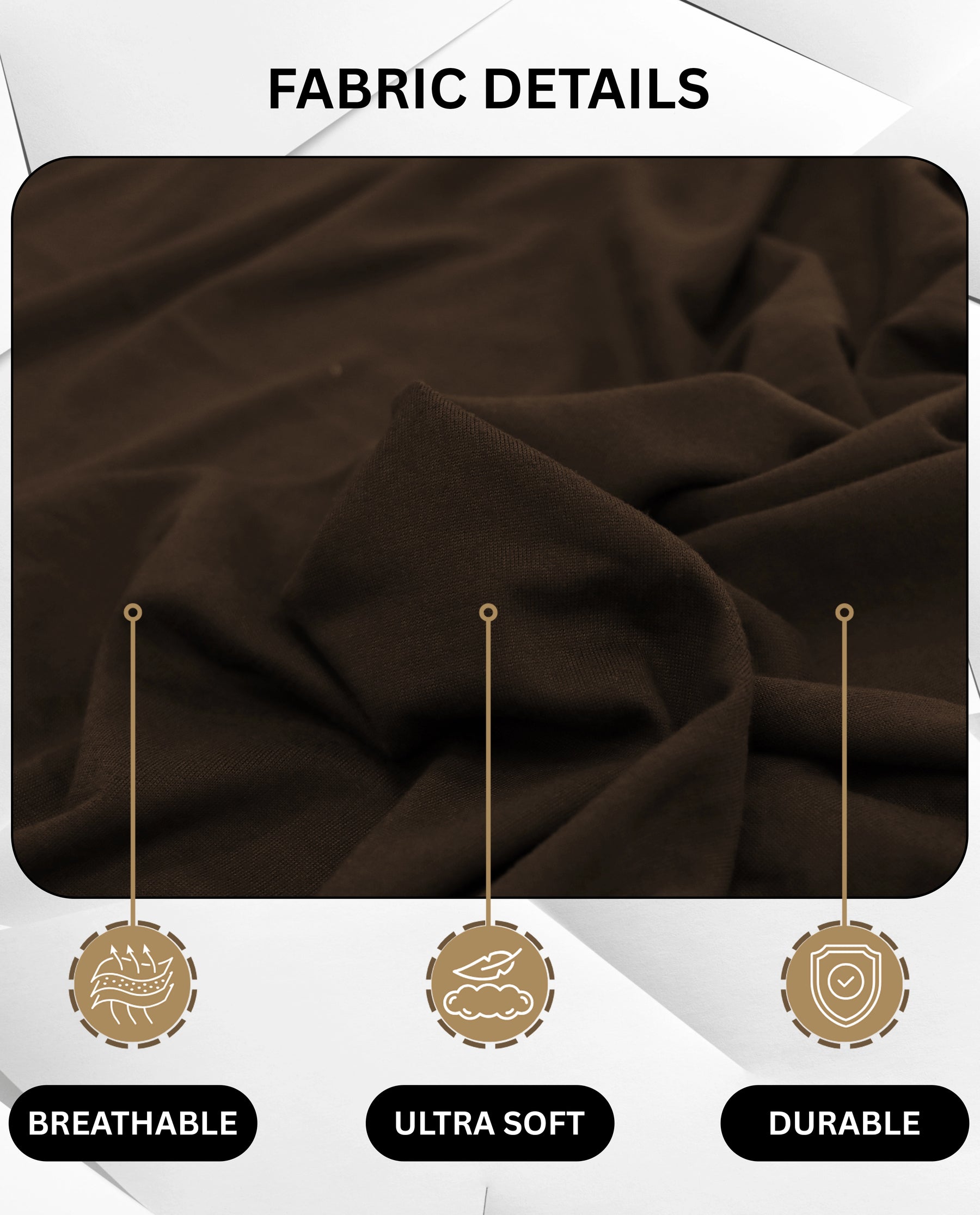 Lukzer Polyester Sofa Cover  Plain Brown (SC-031-01)