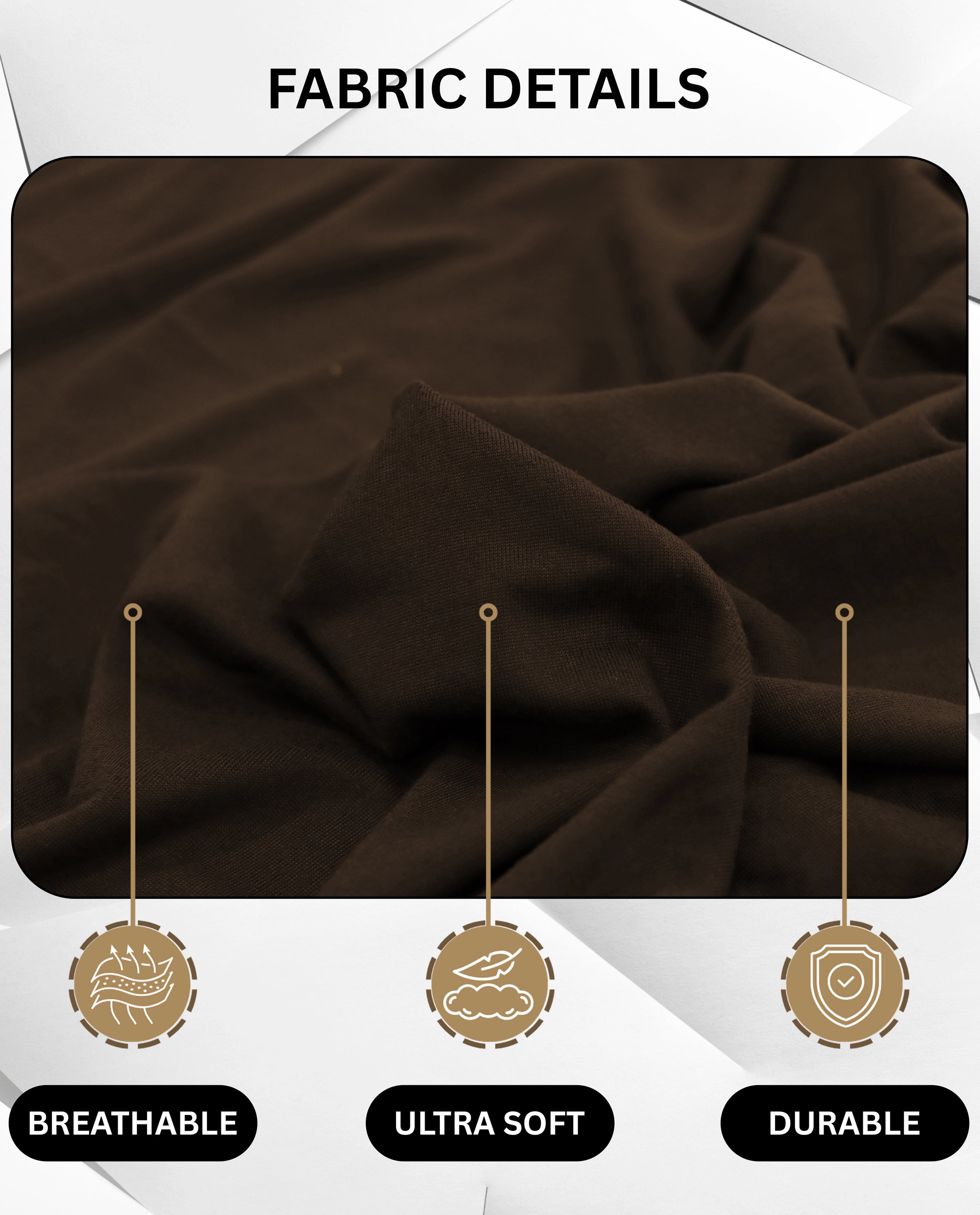 Lukzer Polyester Sofa Cover  Plain Brown (SC-031-01)