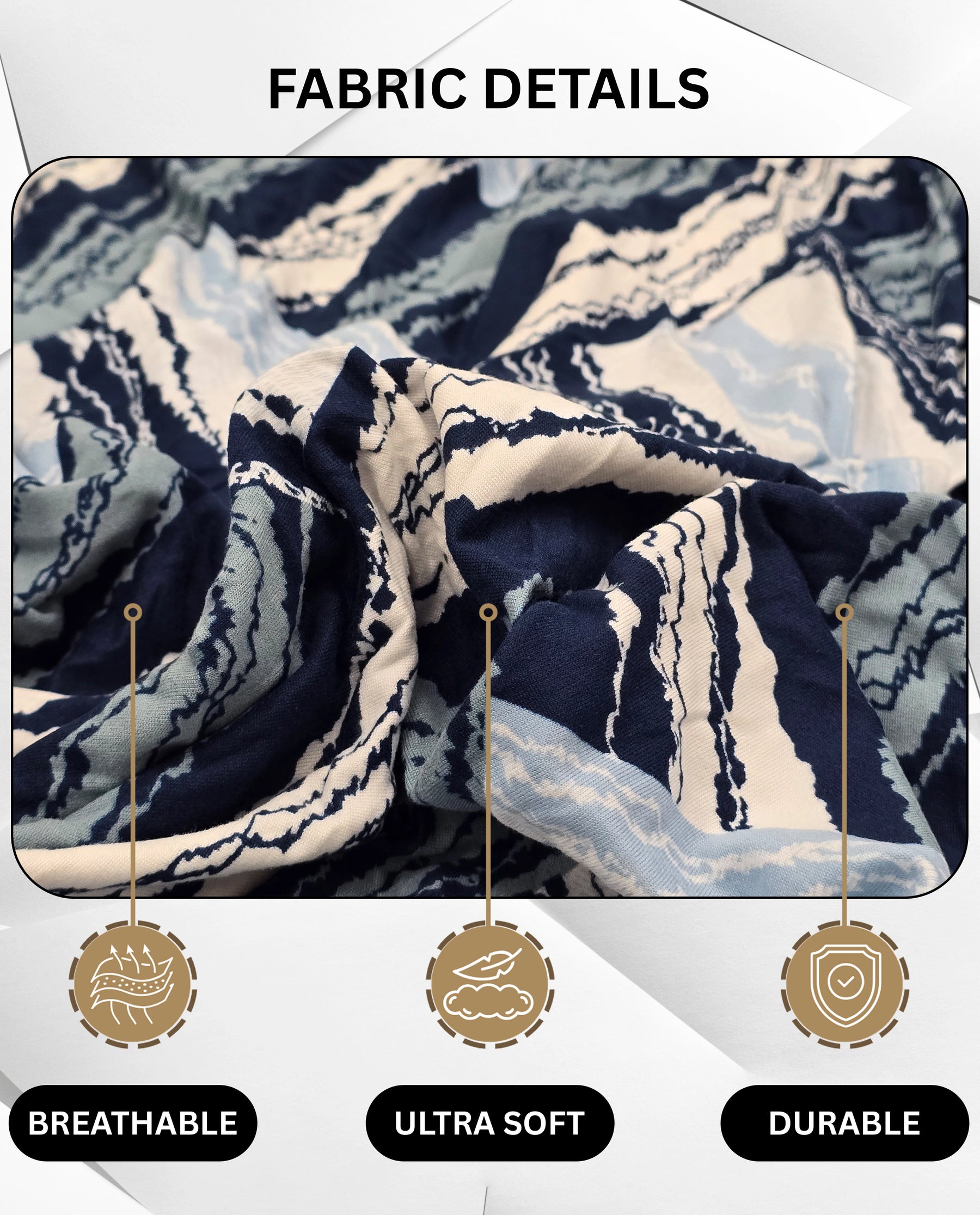 Lukzer Polyester Sofa Cover Blue Weave (SC-050-01)