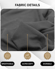 Lukzer Polyester Sofa Cover Plain Grey (SC-030-01)