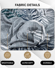 Lukzer Polyester Sofa Cover - Dark Grey with Print (SC-004-01)