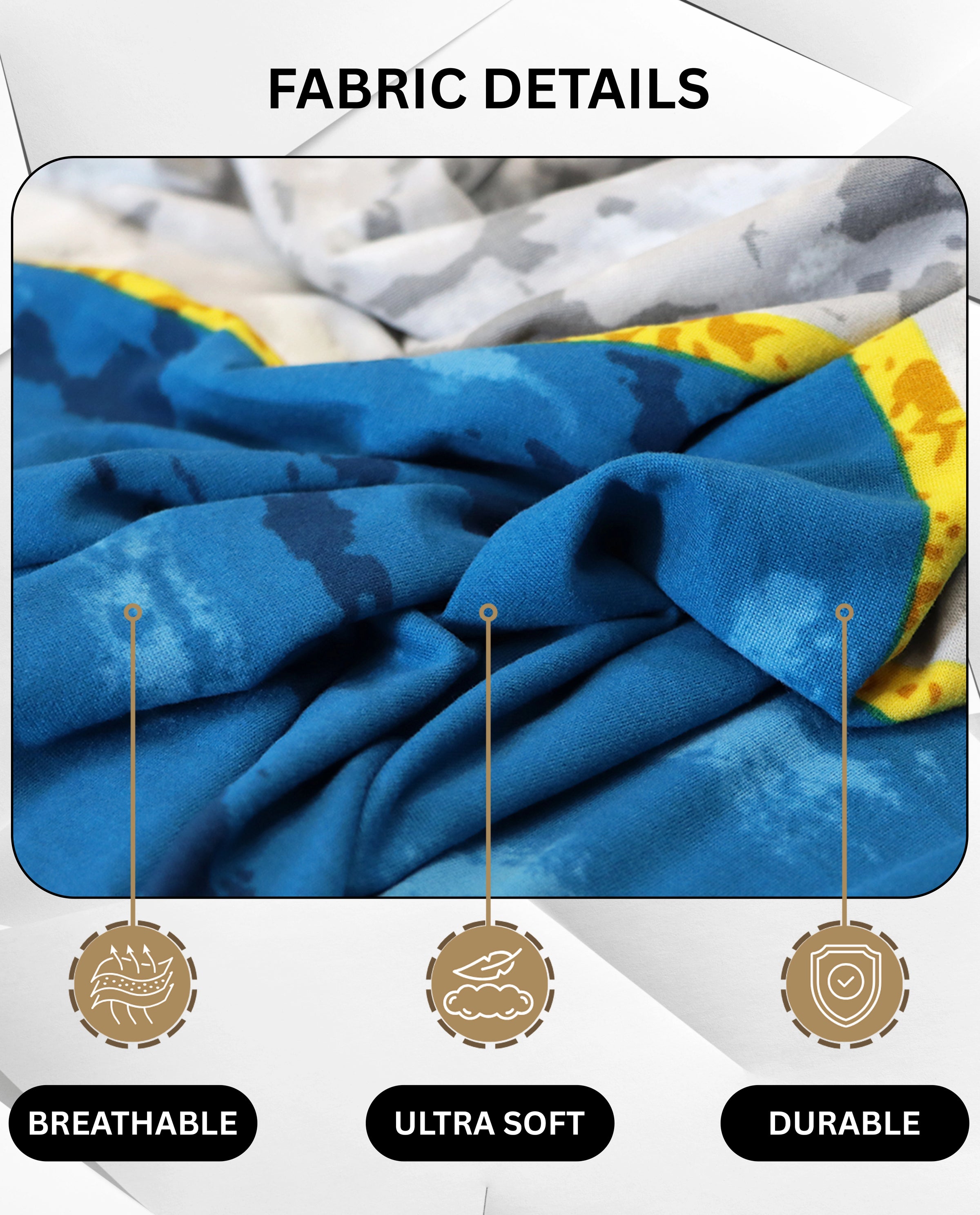 Lukzer Polyester Sofa Cover - Colorful Marble (SC-033-01)