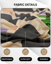 Lukzer Polyester Sofa Cover - Multi Color Square (SC-041-01)