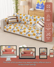 Lukzer Reversible Quilted Sofa Mat with Arms Brick Bloom (SC-201-01)