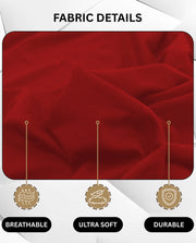 Lukzer Polyester Sofa Cover  Plain Red (SC-032-01)