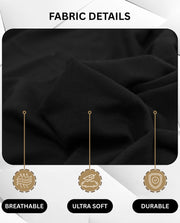 Lukzer Polyester Sofa Cover Plain Black (SC-029-01)