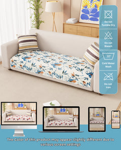 Lukzer Quilted Reversible Marble Mesh Sofa Mat with WaveEdge Ultrasonic Cut (ONLY SEAT COVER) - SC-204-01WE