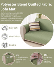 Lukzer Quilted Sofa Mat Mint Green (SC-199-01)
