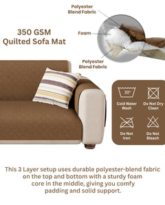 Lukzer Quilted Sofa Mat Walnut (SC-195-01)
