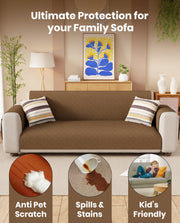 Lukzer Quilted Sofa Mat Walnut (SC-195-01)